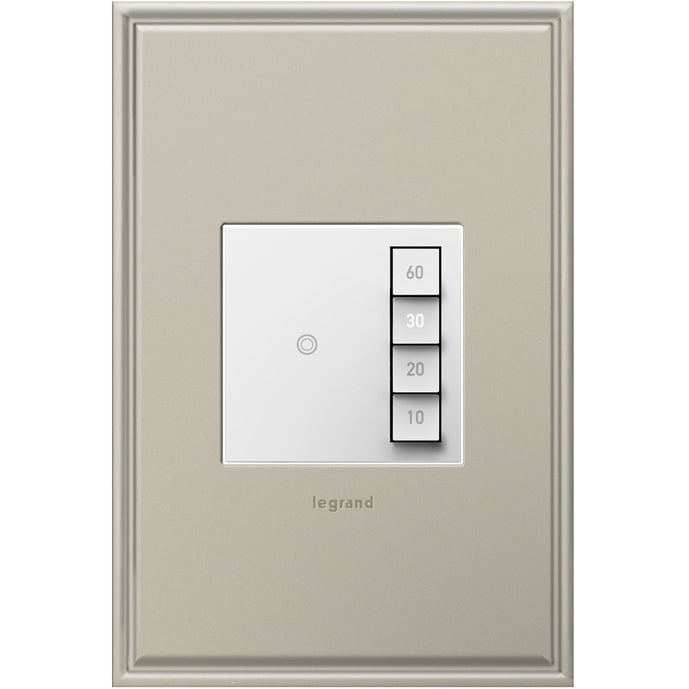 Legrand - ASTM2W2 - Timer Switch, Manual On/Timed Off with Microban - adorne - White