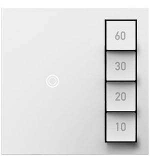 Legrand - ASTM2W2 - Timer Switch, Manual On/Timed Off with Microban - adorne - White