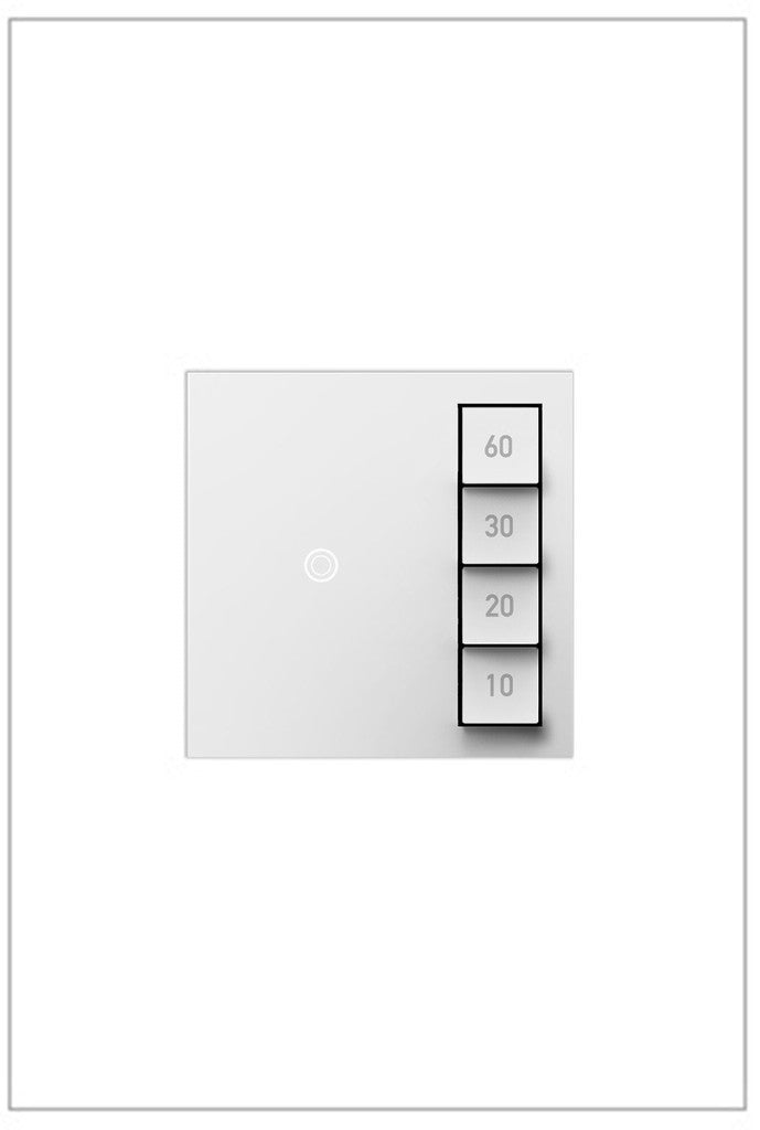 Legrand - ASTM2W2 - Timer Switch, Manual On/Timed Off with Microban - adorne - White