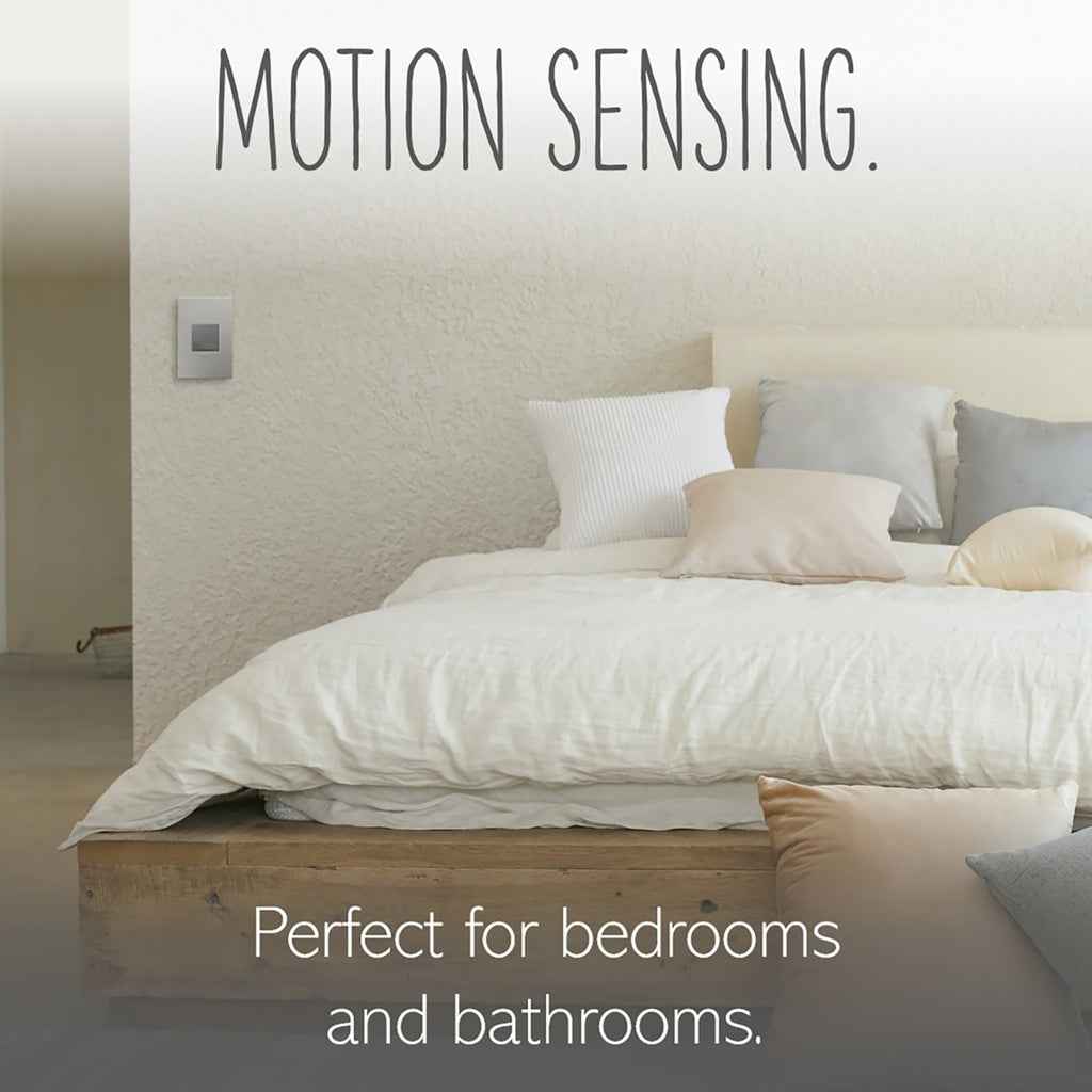 Legrand - ASVS12M4 - Motion Sensor Switch, Manual On/Auto Off with Microban - adorne - Magnesium