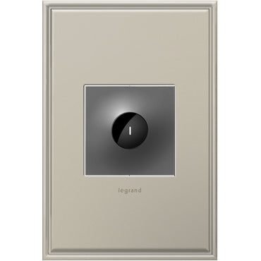 Legrand - ASWV1532M2 - 15A Wave Switch with Microban - adorne - Magnesium