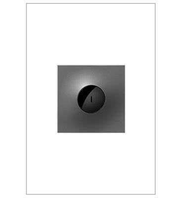 Legrand - ASWV1532M2 - 15A Wave Switch with Microban - adorne - Magnesium