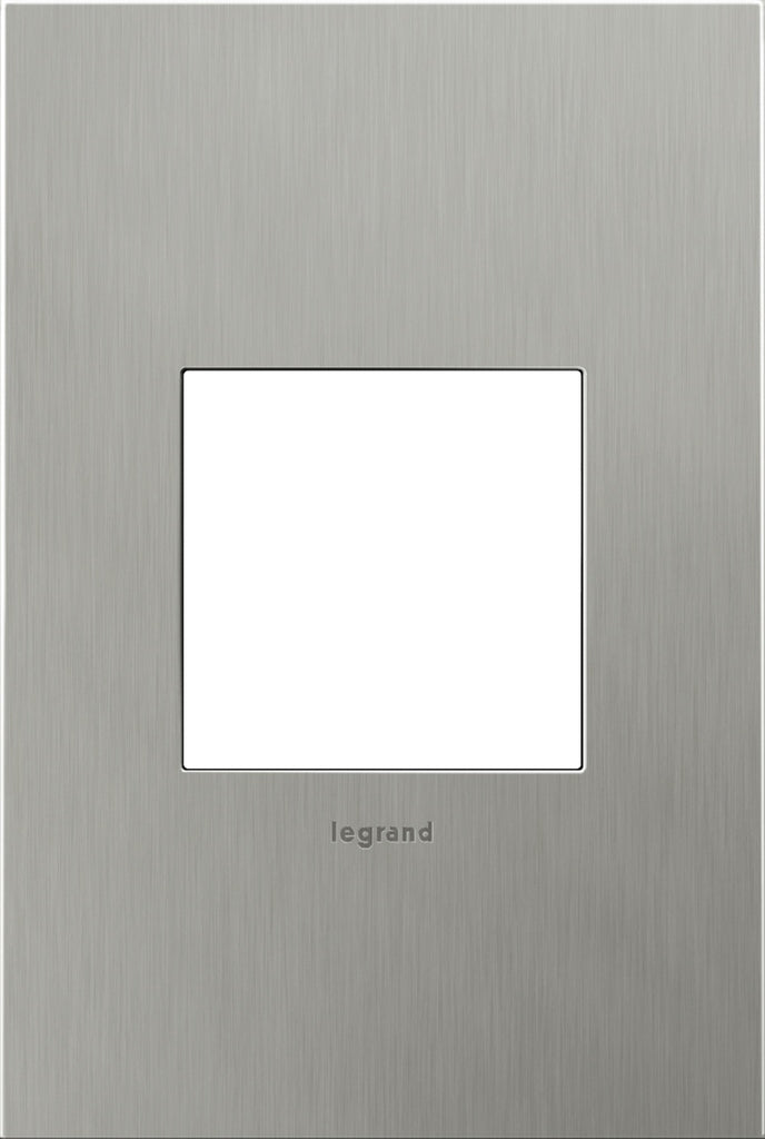 Legrand - AWC1G2BS4 - One-Gang Screwless Wall Plate - adorne - Brushed Stainless Steel