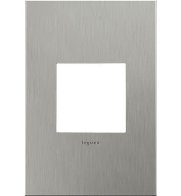 Legrand - AWC1G2BS4 - One-Gang Screwless Wall Plate - adorne - Brushed Stainless Steel