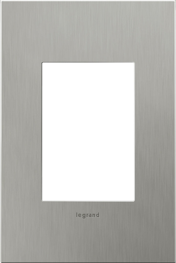 Legrand - AWC1G3BS4 - One-Gang-Plus Screwless Wall Plate - adorne - Brushed Stainless Steel