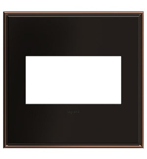 Legrand - AWC2GOB4 - Two-Gang Screwless Wall Plate - adorne - Oil Rubbed Bronze