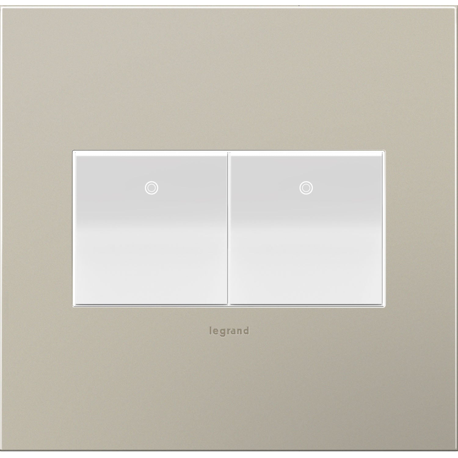 Legrand - AWC2GSN4 - Two-Gang Screwless Wall Plate - adorne - Satin Nickel