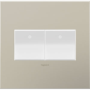 Legrand - AWC2GSN4 - Two-Gang Screwless Wall Plate - adorne - Satin Nickel