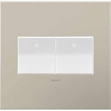Legrand - AWC2GSN4 - Two-Gang Screwless Wall Plate - adorne - Satin Nickel