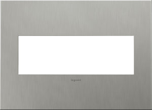 Legrand - AWC3GBS4 - Wall Plate - Adorne - Stainless Steel