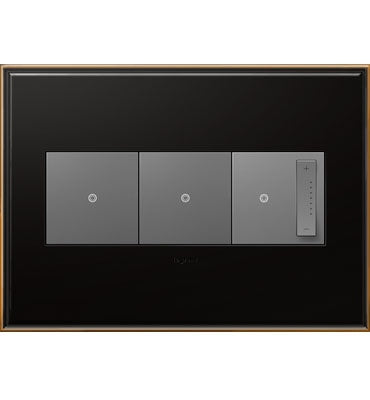 Legrand - AWC3GOB4 - Three-Gang Screwless Wall Plate - adorne - Oil Rubbed Bronze