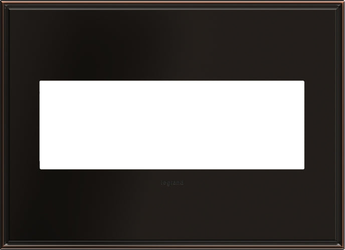 Legrand - AWC3GOB4 - Three-Gang Screwless Wall Plate - adorne - Oil Rubbed Bronze