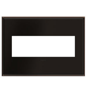 Legrand - AWC3GOB4 - Three-Gang Screwless Wall Plate - adorne - Oil Rubbed Bronze