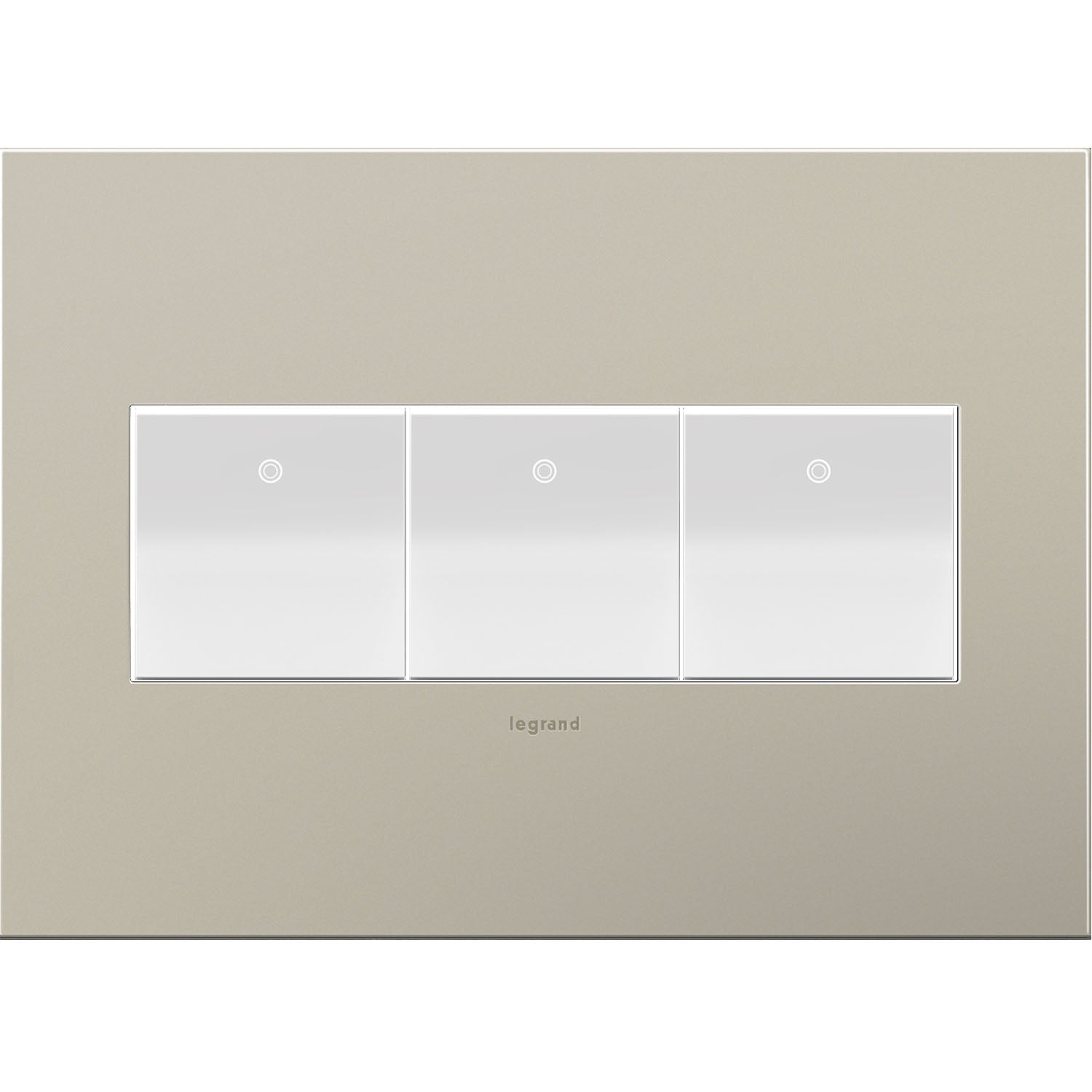 Legrand - AWC3GSN4 - Three-Gang Screwless Wall Plate - adorne - Satin Nickel