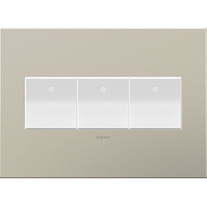Legrand - AWC3GSN4 - Three-Gang Screwless Wall Plate - adorne - Satin Nickel