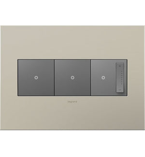 Legrand - AWC3GSN4 - Three-Gang Screwless Wall Plate - adorne - Satin Nickel