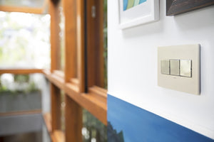 Legrand - AWC3GSN4 - Three-Gang Screwless Wall Plate - adorne - Satin Nickel