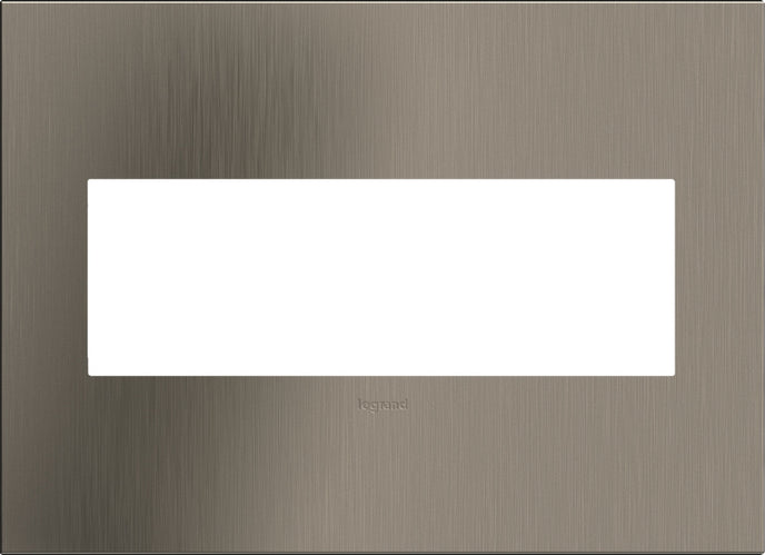 Legrand - AWC3GSN4 - Three-Gang Screwless Wall Plate - adorne - Satin Nickel