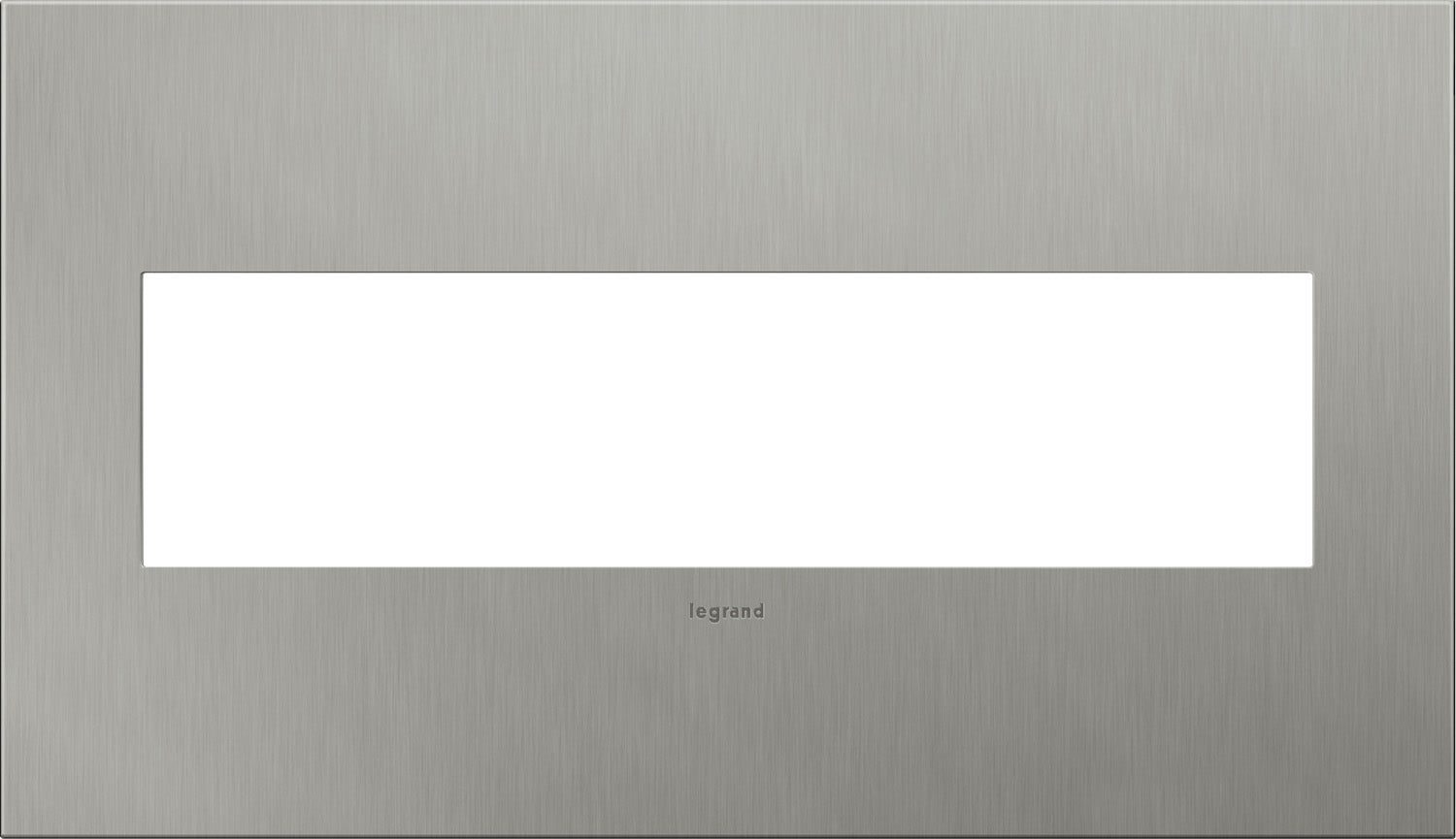 Legrand - AWC4GBS4 - Wall Plate - Adorne - Stainless Steel