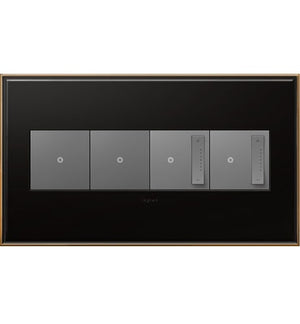 Legrand - AWC4GOB4 - Four-Gang Screwless Wall Plate - adorne - Oil Rubbed Bronze