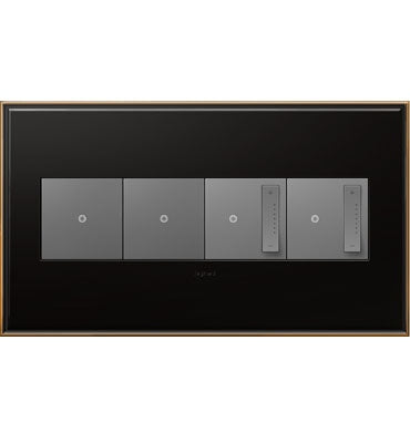 Legrand - AWC4GOB4 - Four-Gang Screwless Wall Plate - adorne - Oil Rubbed Bronze