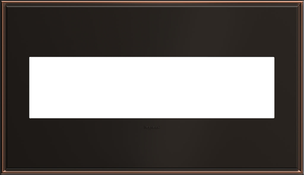 Legrand - AWC4GOB4 - Four-Gang Screwless Wall Plate - adorne - Oil Rubbed Bronze