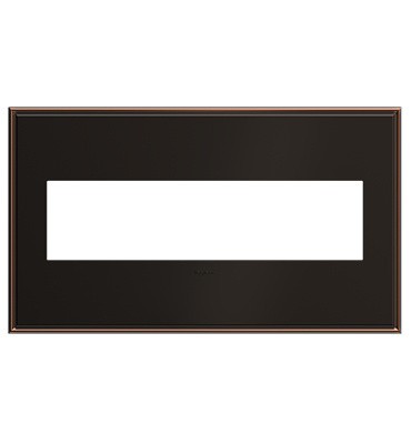 Legrand - AWC4GOB4 - Four-Gang Screwless Wall Plate - adorne - Oil Rubbed Bronze