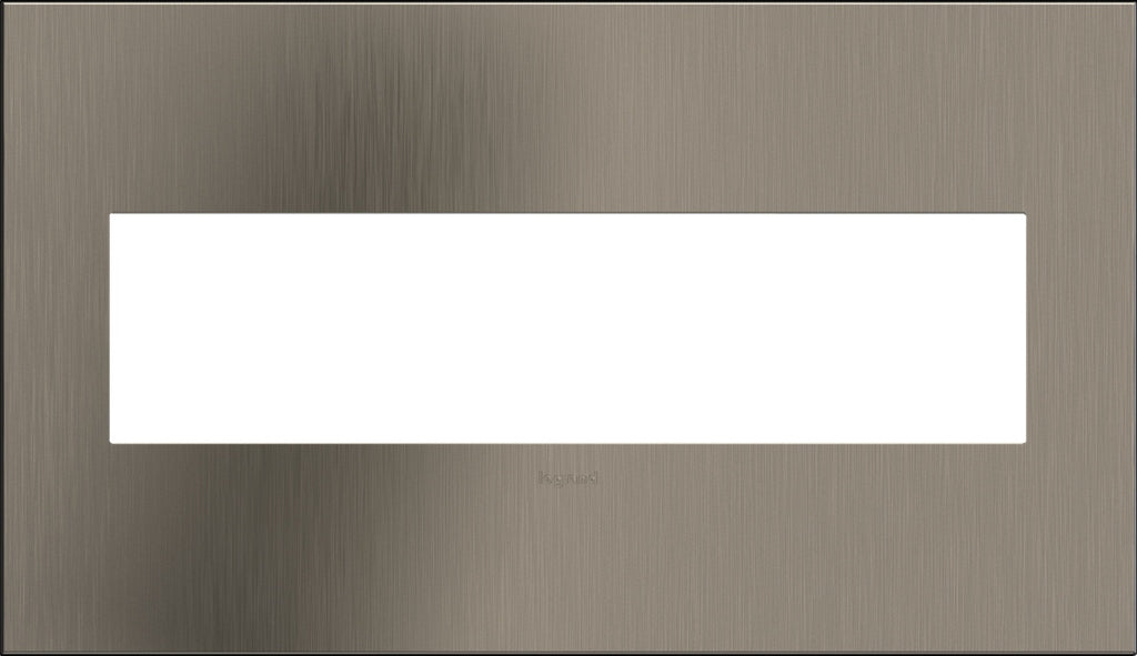Legrand - AWC4GSN4 - Four-Gang Screwless Wall Plate - adorne - Satin Nickel