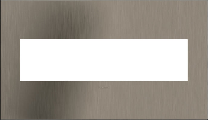 Legrand - AWC4GSN4 - Four-Gang Screwless Wall Plate - adorne - Satin Nickel
