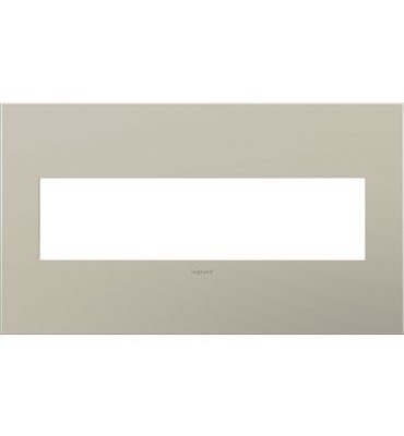 Legrand - AWC4GSN4 - Four-Gang Screwless Wall Plate - adorne - Satin Nickel