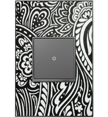 Legrand - AWM1G2M4 - One-Gang Screwless Wall Plate Trim - adorne - Magnesium