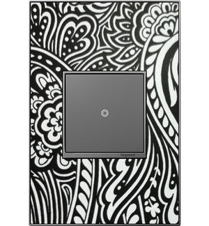 Legrand - AWM1G2M4 - One-Gang Screwless Wall Plate Trim - adorne - Magnesium