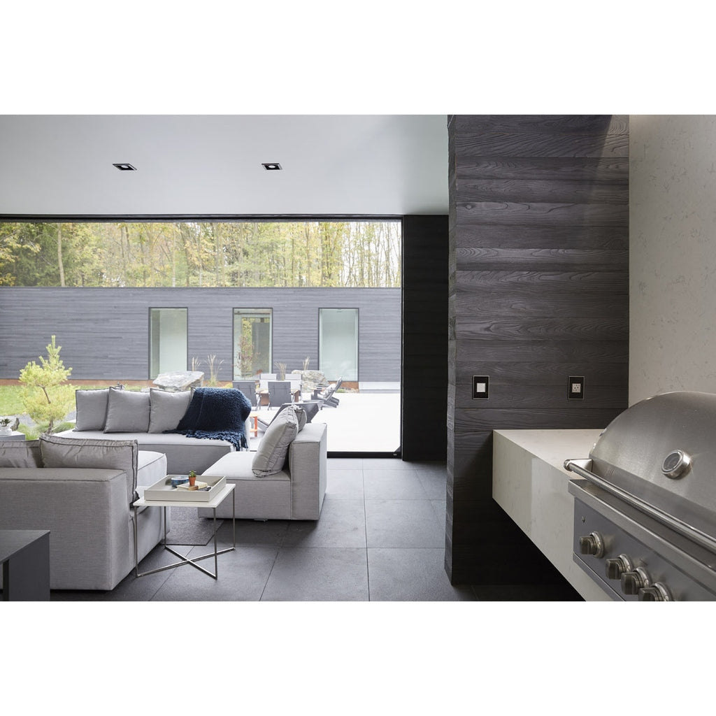 Legrand - AWM1G2MB4 - One-Gang Screwless Wall Plate - adorne - Mirror Black