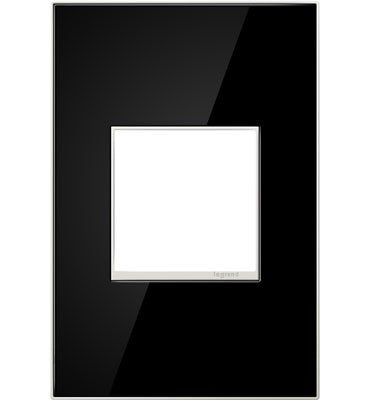 Legrand - AWM1G2MB4 - One-Gang Screwless Wall Plate - adorne - Mirror Black
