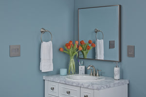 Legrand - AWM1G2MS4 - One-Gang Screwless Wall Plate - adorne - Brushed Stainless