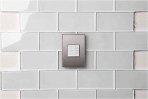 Legrand - AWM1G2MS4 - One-Gang Screwless Wall Plate - adorne - Brushed Stainless