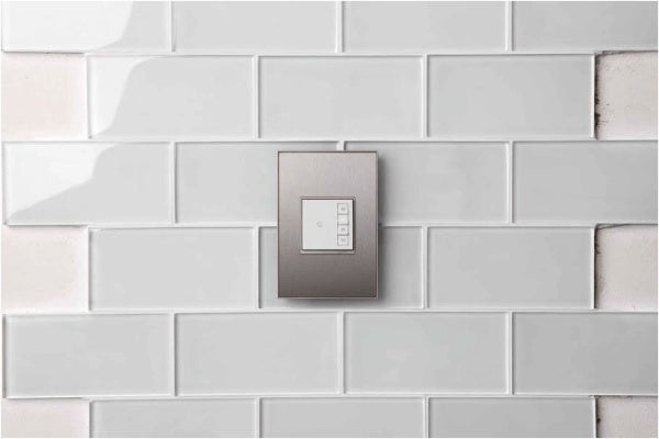 Legrand - AWM1G2MS4 - One-Gang Screwless Wall Plate - adorne - Brushed Stainless