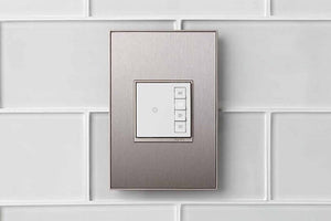 Legrand - AWM1G2MS4 - One-Gang Screwless Wall Plate - adorne - Brushed Stainless