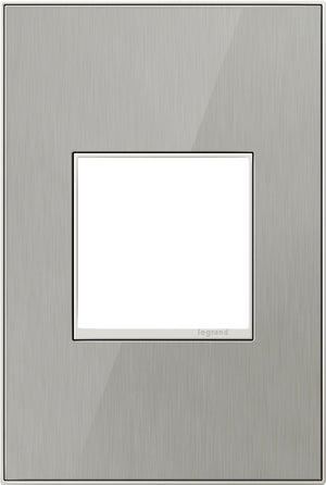 Legrand - AWM1G2MS4 - Gang Wall Plate - Adorne - Brushed Stainless