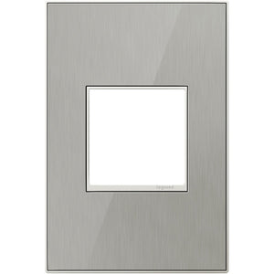 Legrand - AWM1G2MS4 - One-Gang Screwless Wall Plate - adorne - Brushed Stainless