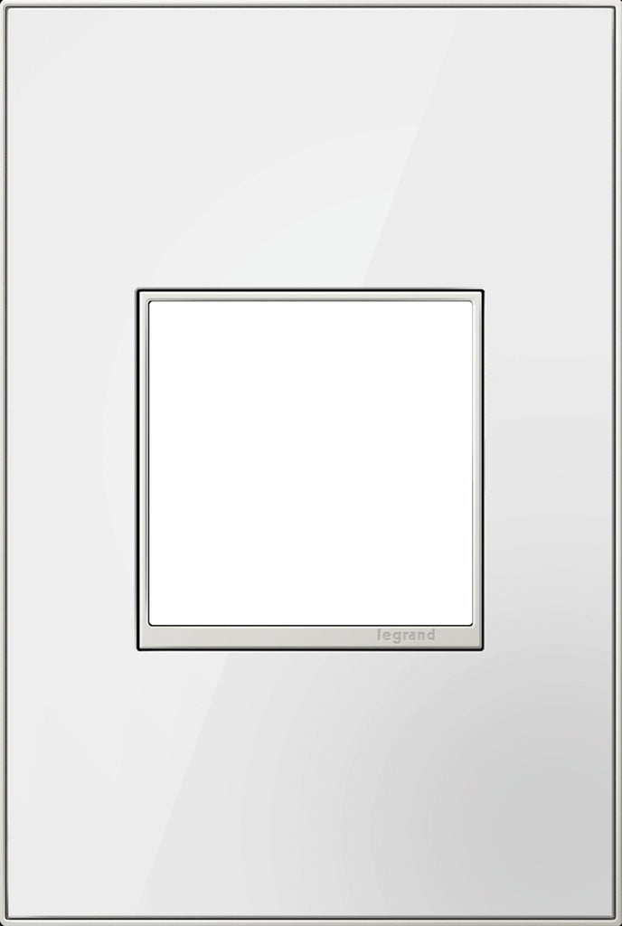 Legrand - AWM1G2MW4 - One-Gang Screwless Wall Plate - adorne - Mirror White