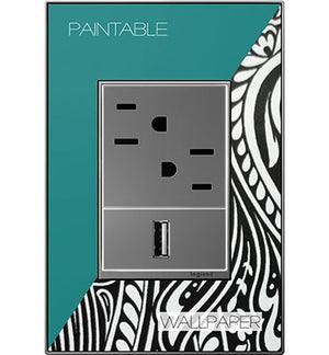 Legrand - AWM1G3M4 - One-Gang-Plus Screwless Wall Plate Trim - adorne - Magnesium
