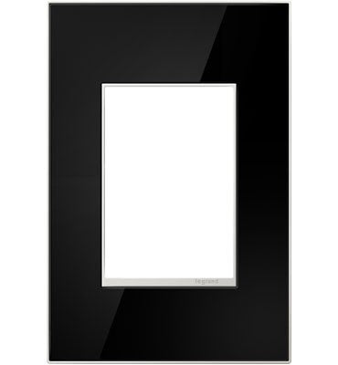 Legrand - AWM1G3MB4 - One-Gang-Plus Screwless Wall Plate - adorne - Mirror Black