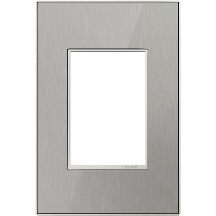 Legrand - AWM1G3MS4 - One-Gang-Plus Screwless Wall Plate - adorne - Brushed Stainless