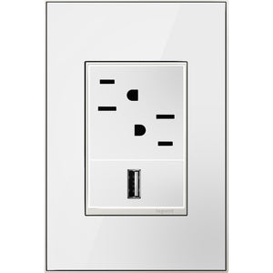 Legrand - AWM1G3MW4 - One-Gang-Plus Screwless Wall Plate - adorne - Mirror White