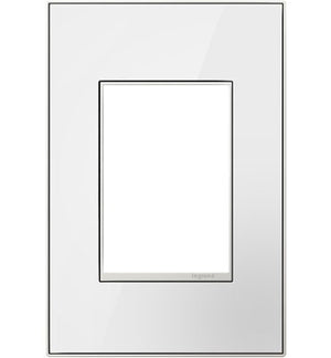 Legrand - AWM1G3MW4 - One-Gang-Plus Screwless Wall Plate - adorne - Mirror White