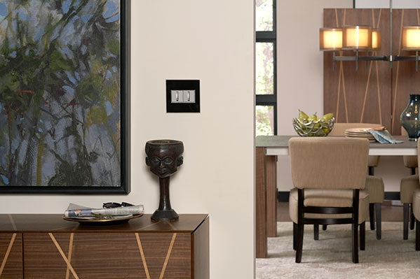 Legrand - AWM2GMB4 - Two-Gang Screwless Wall Plate - adorne - Mirror Black