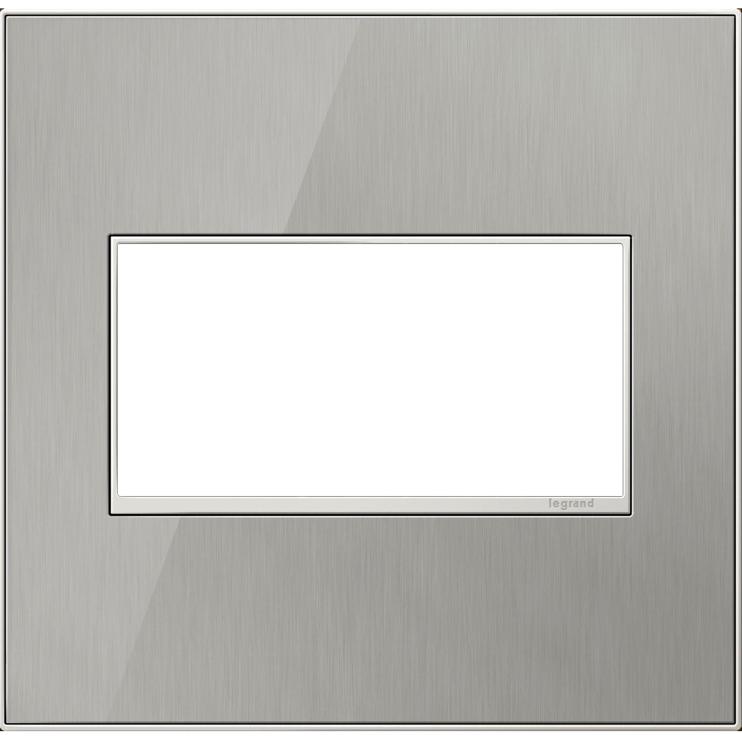 Legrand - AWM2GMS4 - Gang Wall Plate - Adorne - Brushed Stainless