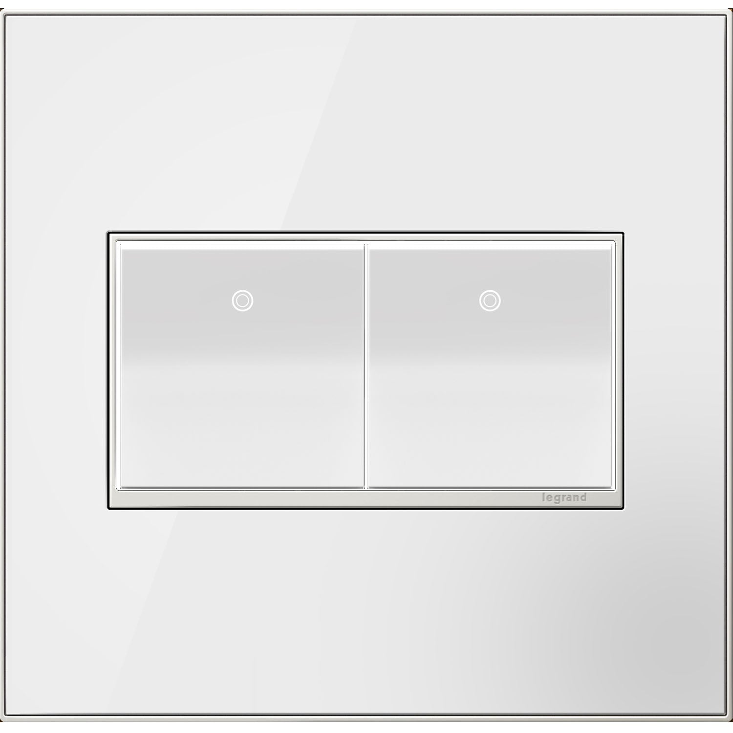 Legrand - AWM2GMW4 - Gang Wall Plate - Adorne - White