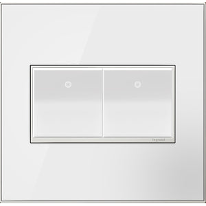 Legrand - AWM2GMW4 - Gang Wall Plate - Adorne - White